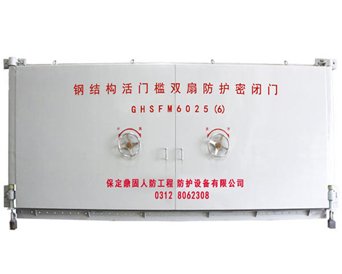 鋼結(jié)構(gòu)活門檻雙扇防護(hù)密閉門